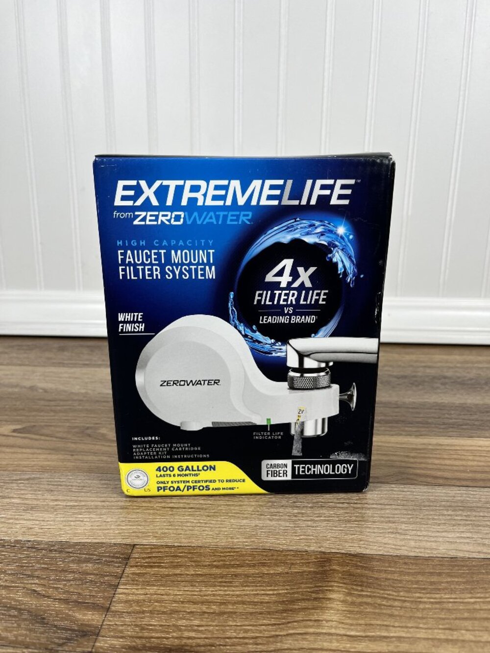 EXTREMELIFE FROM ZEROWATER HIGH CAPACITY FAUCET MOUNT FILTER SYSTEM WHITE NEW